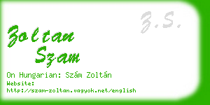 zoltan szam business card